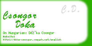 csongor doka business card